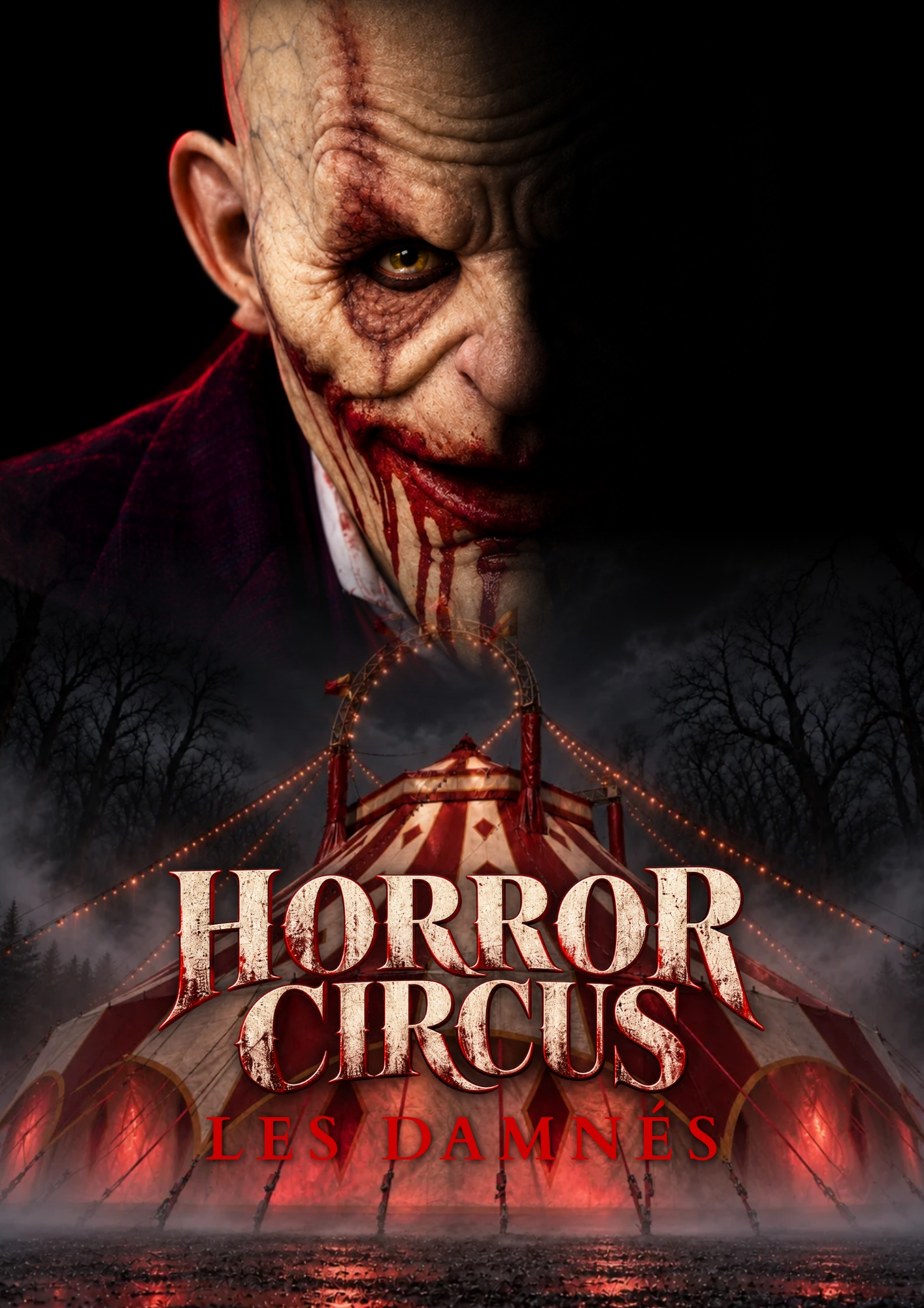 Chapiteau Horror Circus dans la nuit
