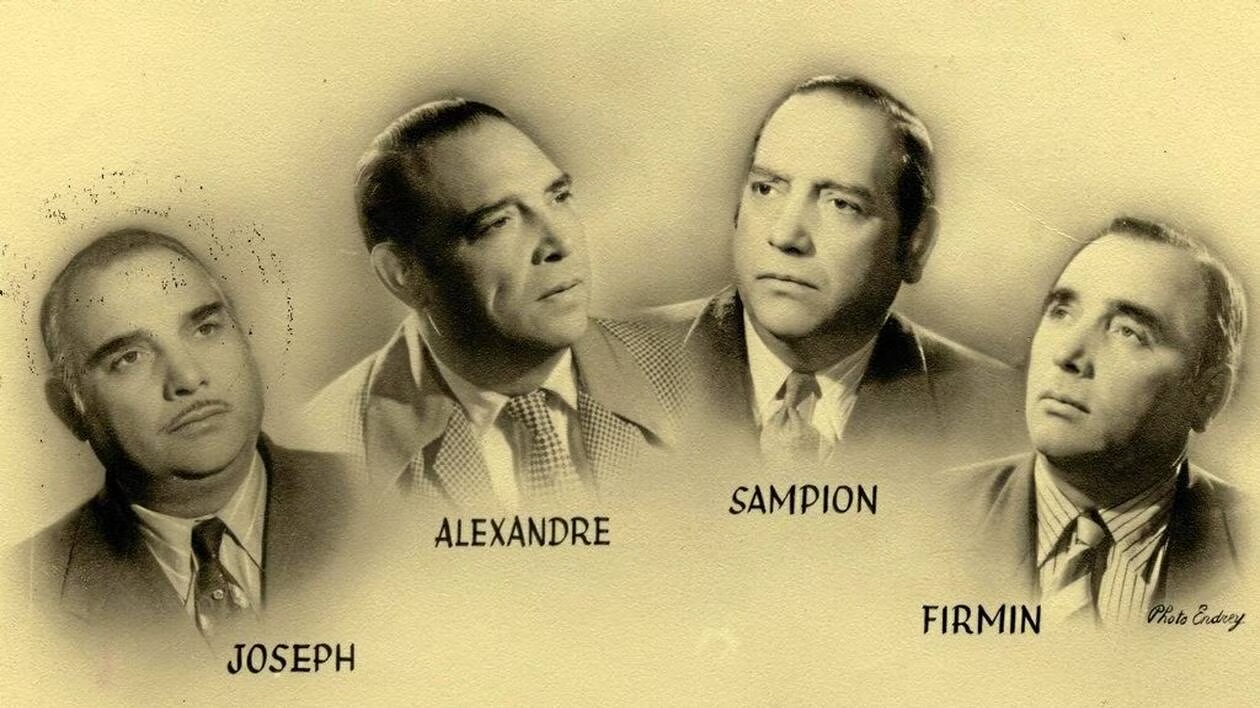 Portrait des quatre frères Bouglione : Joseph, Alexandre, Sampion et Firmin